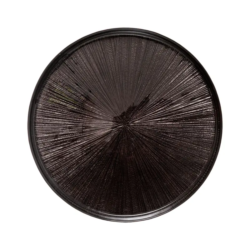 Secret De Gourmet Minimalist Dessert Plate – Black Gloss Finish 1