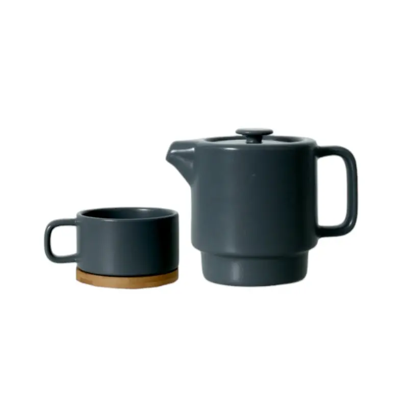 Secret De Gourmet Solitaire Nature Tea Set – Ceramic Teapot With Matching Cup And Infuser – Blue 1