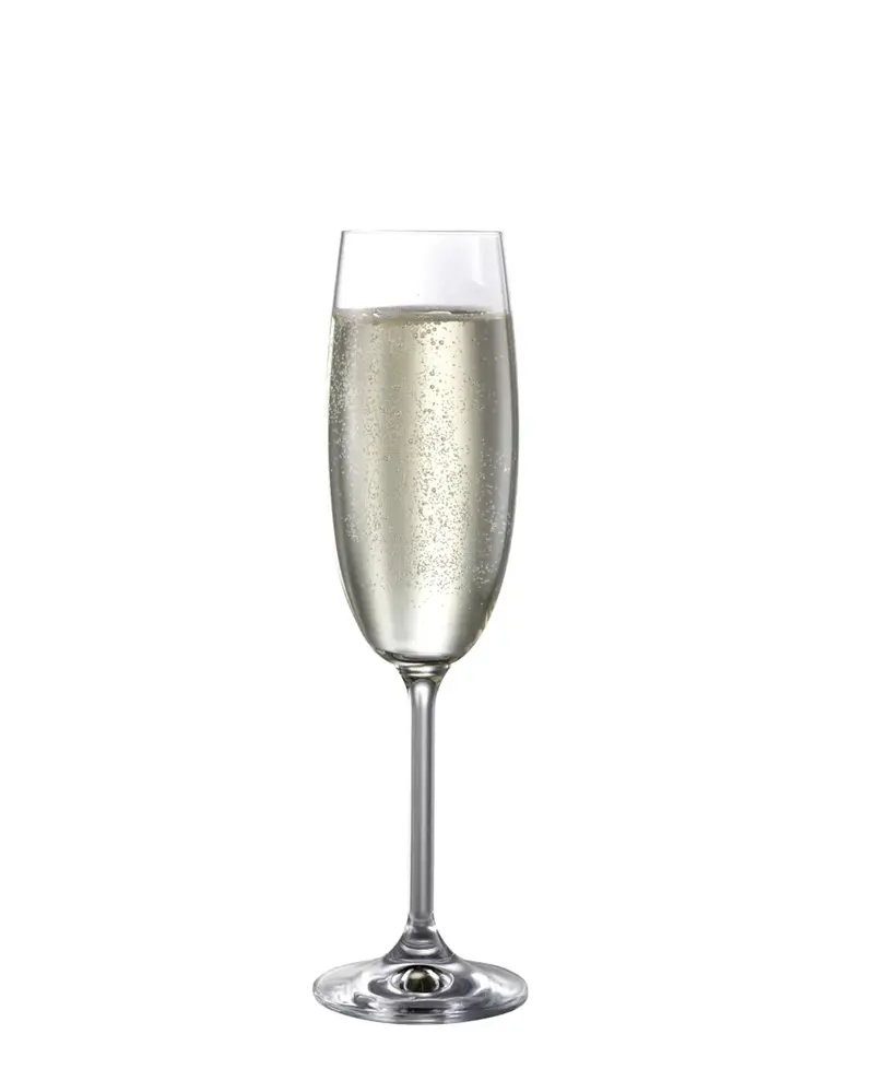 Set Of Six Clear Champagne Flutes (190Ml) – Bohemia Natalie 1