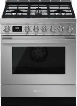 Smeg Cpf30Uggx 30-Inch Freestanding Gas Range In Premium Stainless Steel 1