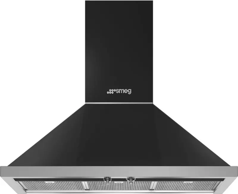 Smeg Kpf36Uan 36-Inch Matte Black Portofino Wall-Mount Ventilation Hood 1