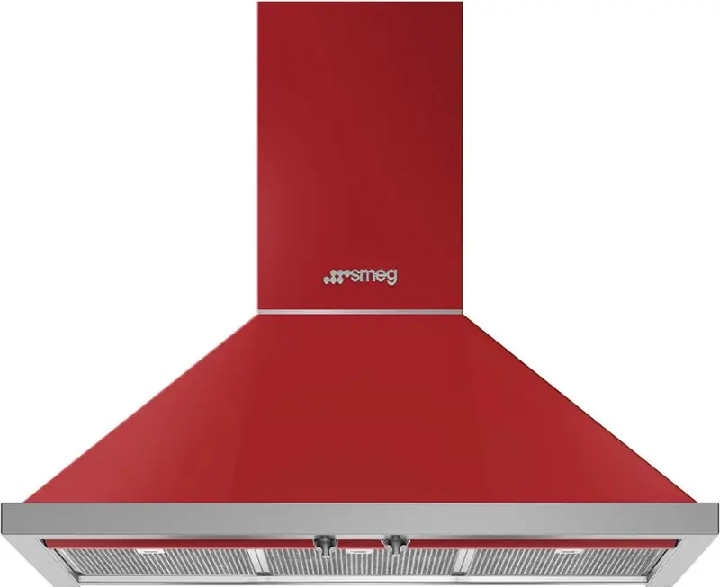 Smeg Kpf36Urd 36-Inch Red Portofino Chimney Range Hood 1