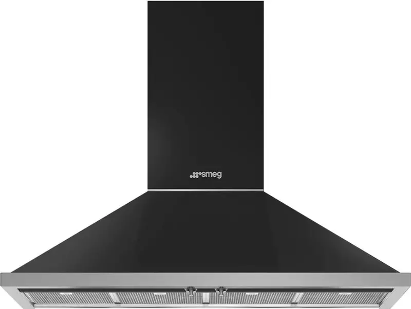 Smeg Kpf48Uan 48-Inch Matte Black Portofino Over-The-Range Chimney Hood 1
