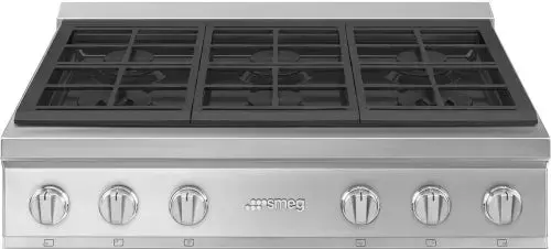 Smeg Rtu366Gx Portofino 36" Stainless Steel Gas Cooktop 1