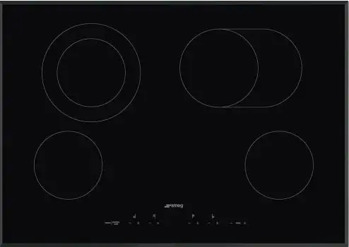 Smeg Seu304Emtb 30" Black Ceramic Glass Electric Cooktop 1