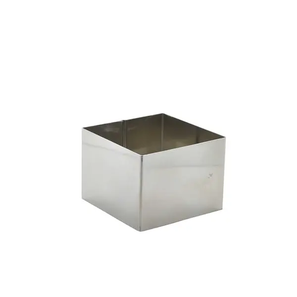 Square Stainless Steel Mousse Ring – 8 × 6 Cm 1