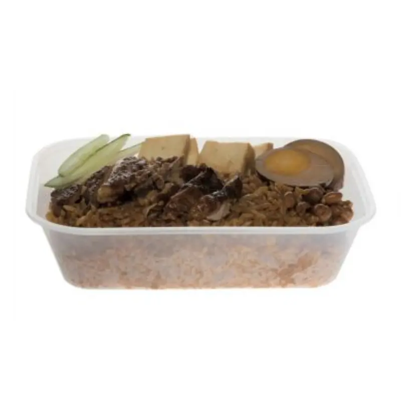 Takeaway Medium Rectangular Food Container – 970 Ml With Lid (10-Pack) 1