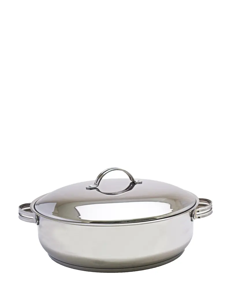 Tez 40Cm Tall Silver Casserole Pot – Heavy-Duty Cooking Vessel 1