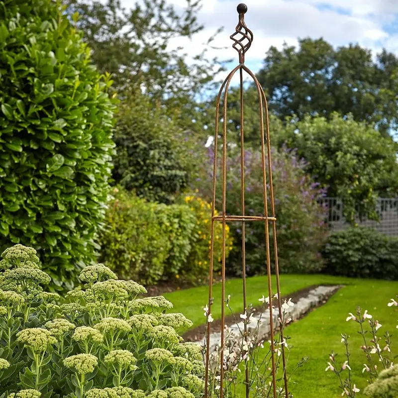 Tom Chambers Priory Rust-Finish Garden Obelisk 1