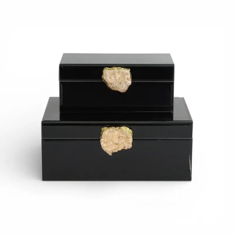 Two-Piece Black Jewelry Box Set 1