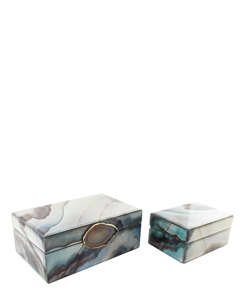 Two-Piece White Jewelry Storage Box – Edecor Collection 1
