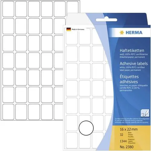 Ultra-Small Office Labels – 16Mm × 22Mm (Code 2380) 1