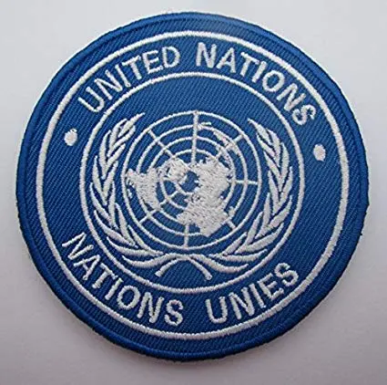 United Nations Velcro Patch – Embroidered Design 1