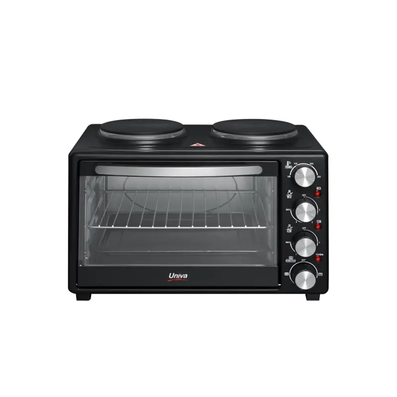 Univa 30-Litre Black Compact Countertop Oven 1