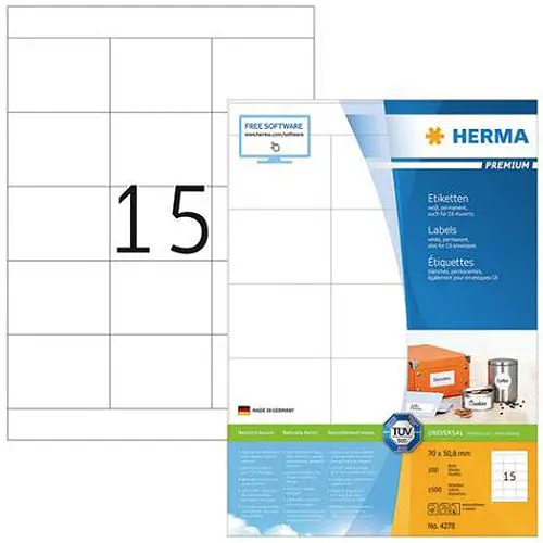 Versatile A4 Label Size – 70 × 50.8 Mm (Code 4278) 1