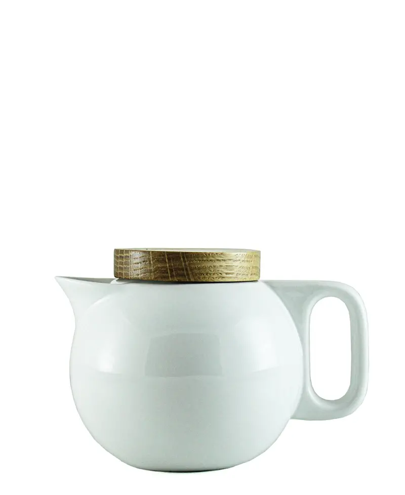 Viva Jaimi 650Ml Ceramic Teapot – Minimalist White Design 1