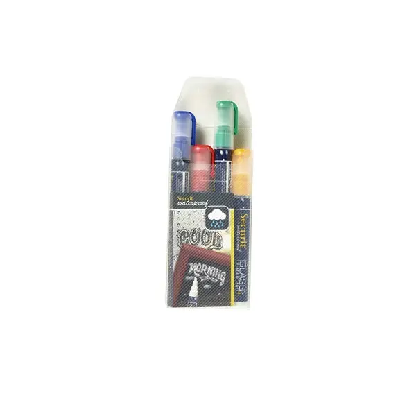 Waterproof Medium Chalk Markers – 4-Color Pack (Red, Green, Yellow, Blue) 1