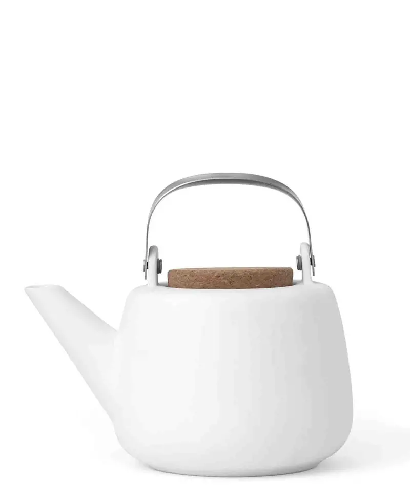 White 1.2L Infuser Teapot – Viva Nicola Collection 1