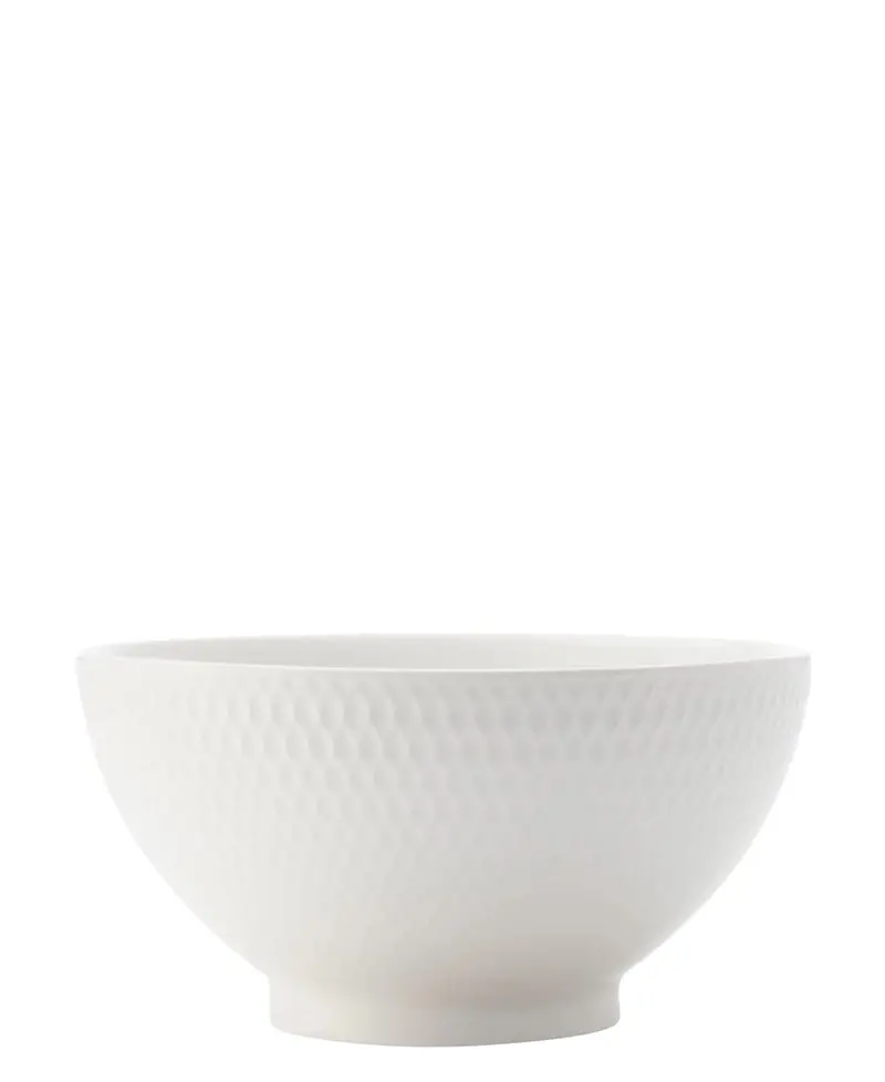 White Basics Diamond-Embossed Rice Bowl – 10 Cm 1